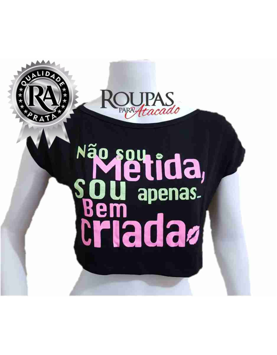 Blusa Cropped Fitness Estampada