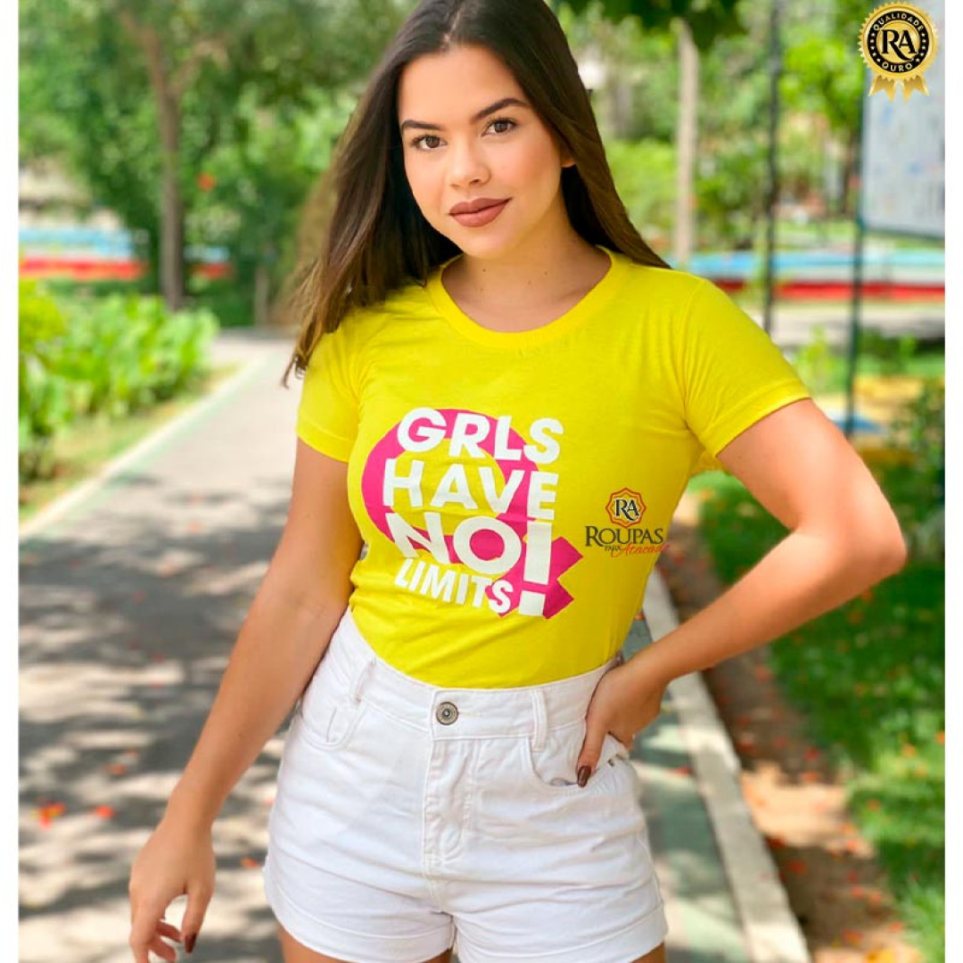 Tshirt Feminina Com Estampa Alto Relevo