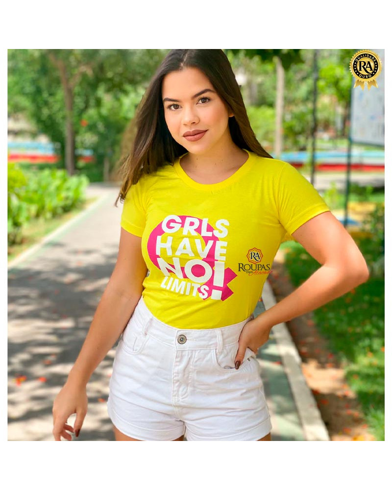 Tshirt Feminina Com Estampa Alto Relevo