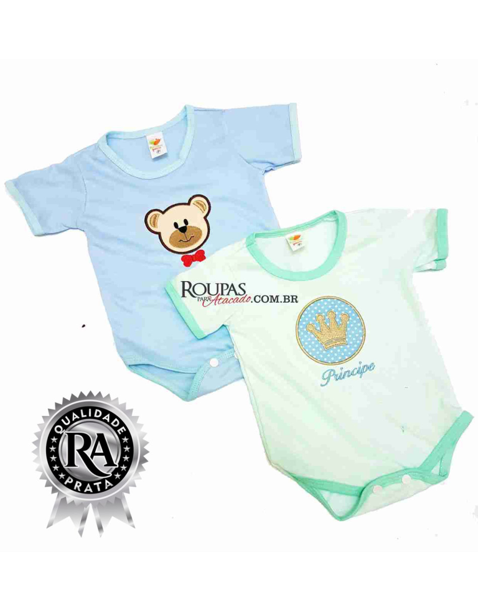 BODY PARA BEBE MASCULINO BORDADO