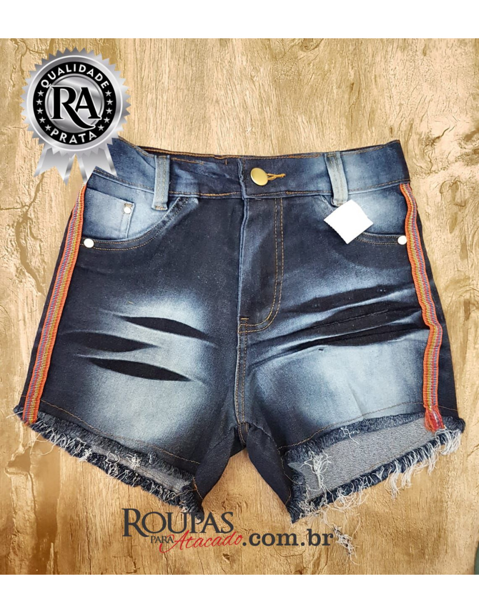 Short Jeans Feminino Cintura Alta