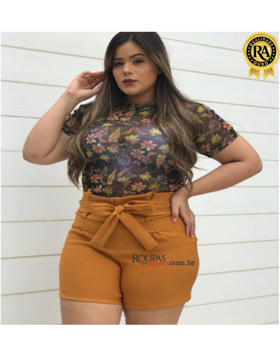 Short Feminino Plus Size Bengaline 