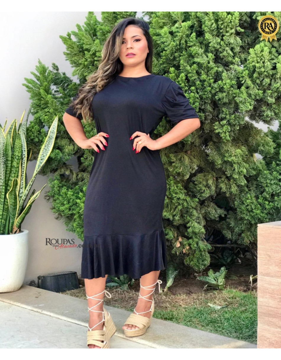 Vestido Midi Antonella Com Babado