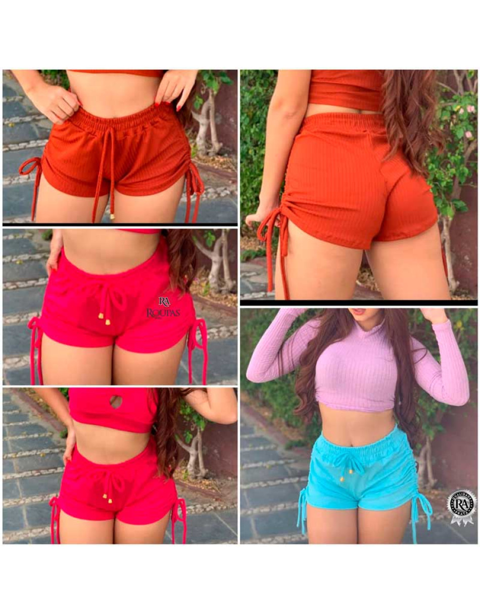 Short Feminino Franzido Gringa