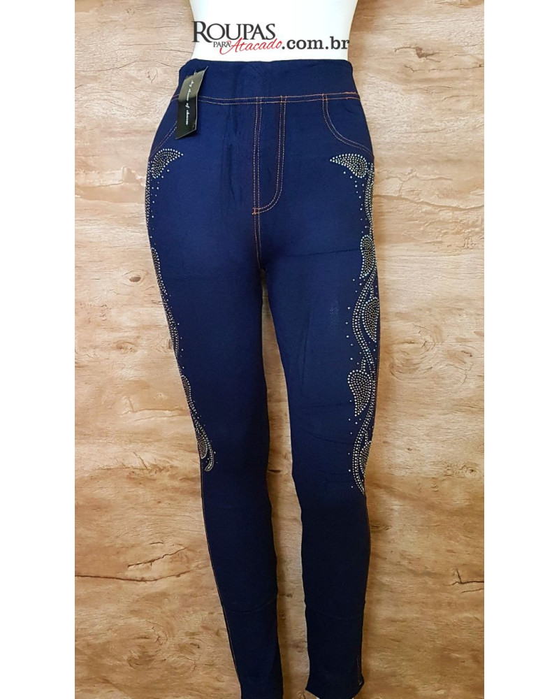 Calça Legging Jeans Fake