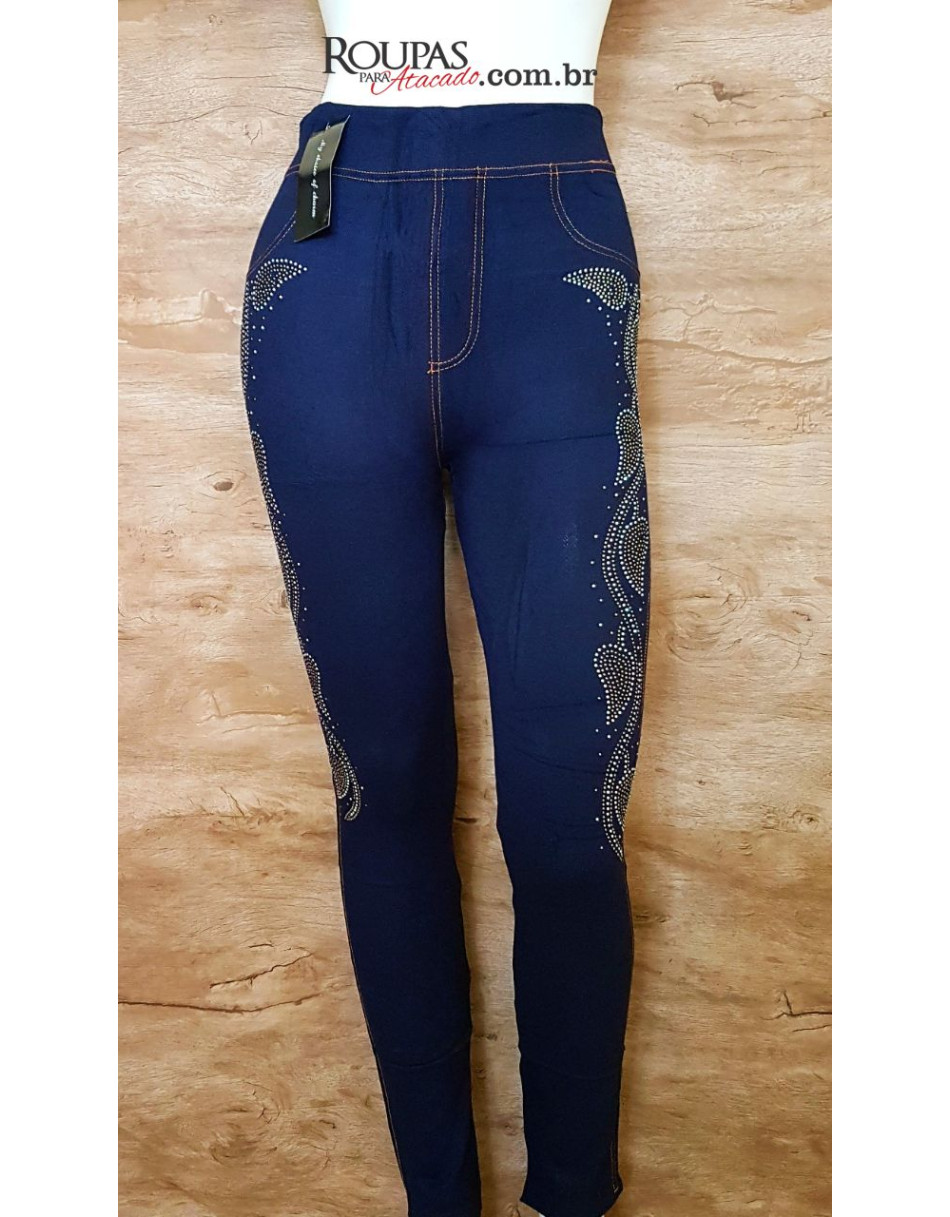 Calça Legging Jeans Fake