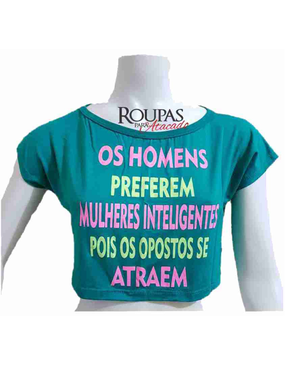 Blusa Cropped Fitness Estampada