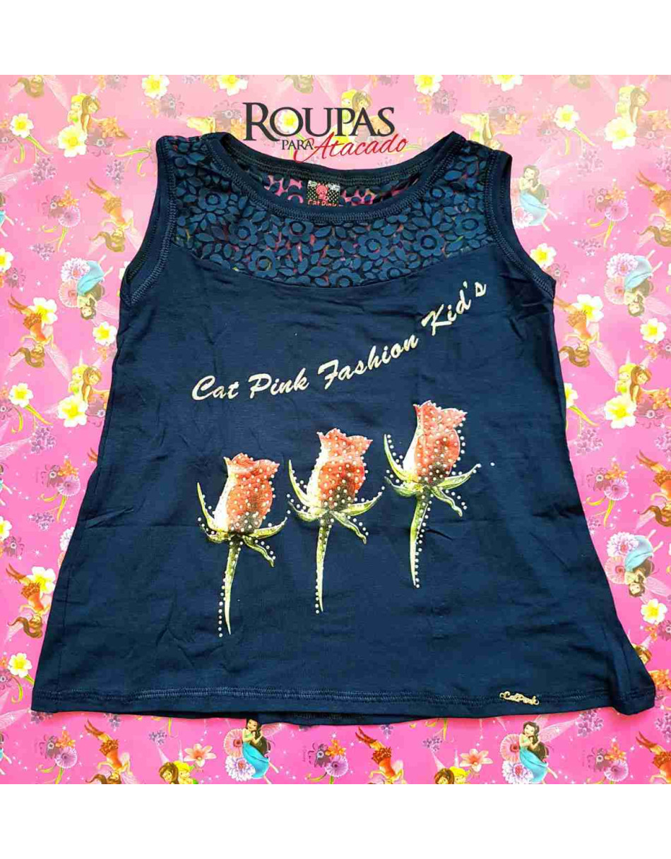 Blusa Infantil Feminina Com Aplicações