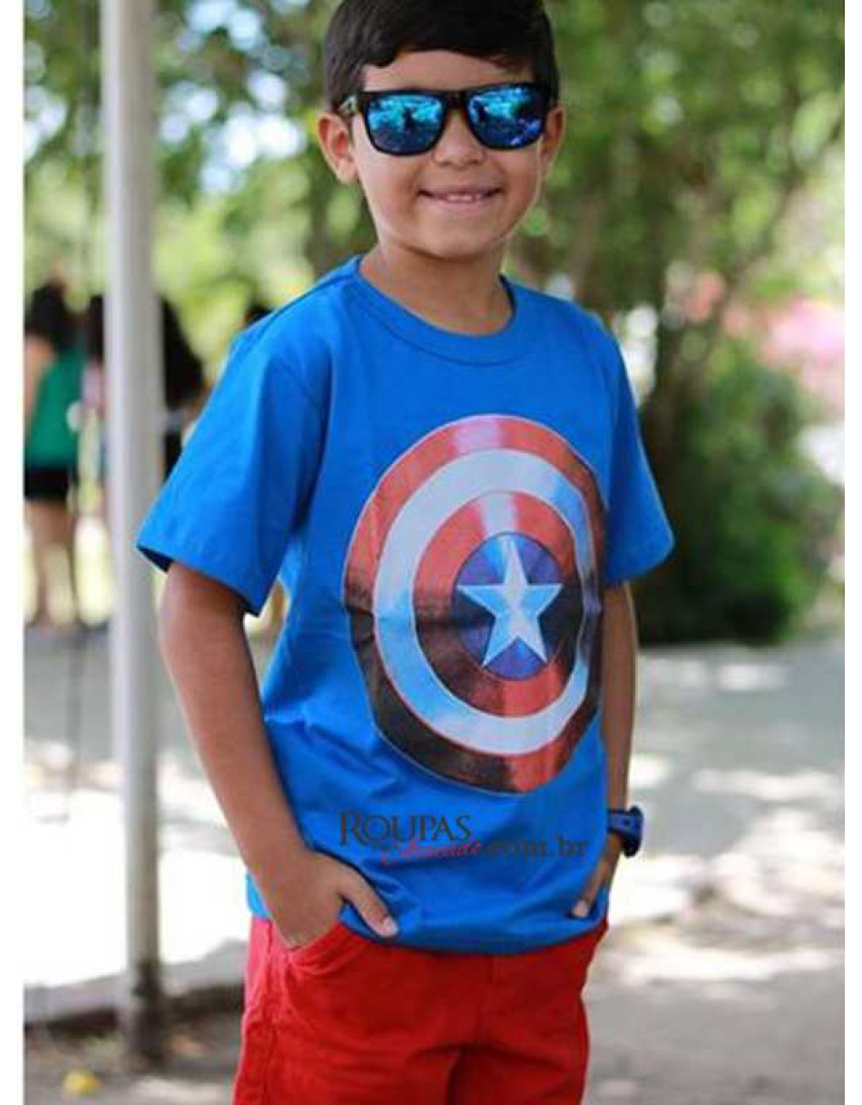 Camisa Algodão Infantil Personagens 3 a 9 anos