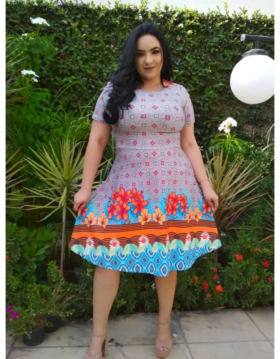 Vestido Midi Plus Size GG