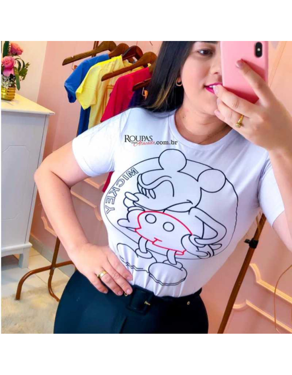 Blusas Tshirts Em Algodão