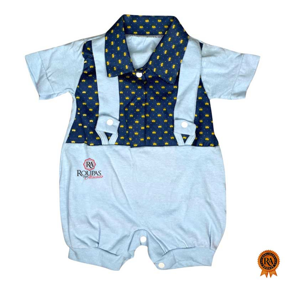 Macacão Para Bebe Masculino Curto