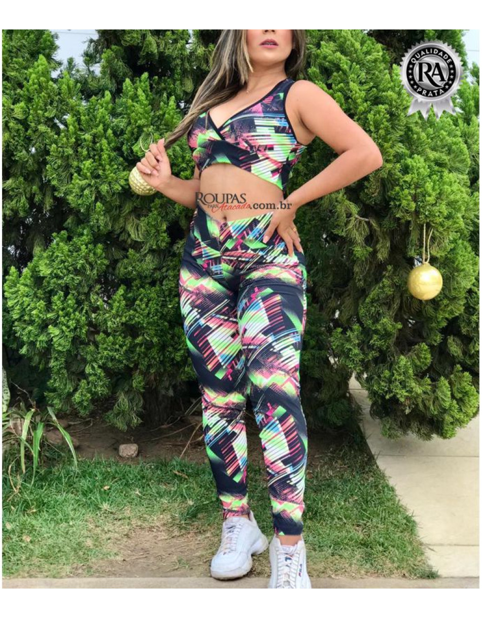 CONJUNTO FITNESS CALÇA E TOP EM SUPLEX SEM BOJO 