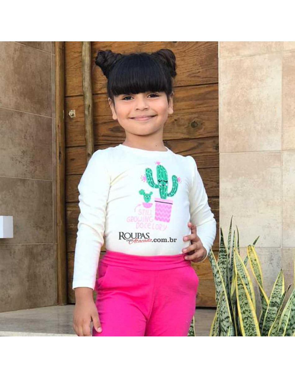 Blusa Manga Longa Infantil Cotton 