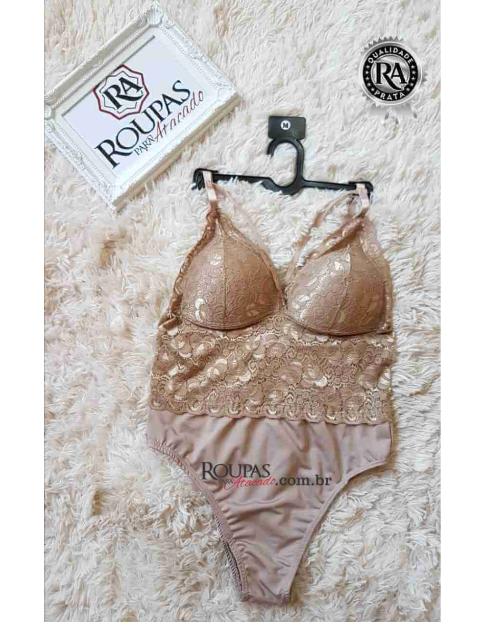 Body Feminino Renda Com Bojo