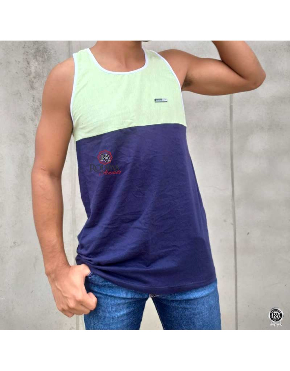 Regata Masculina Adulta Duas Cores