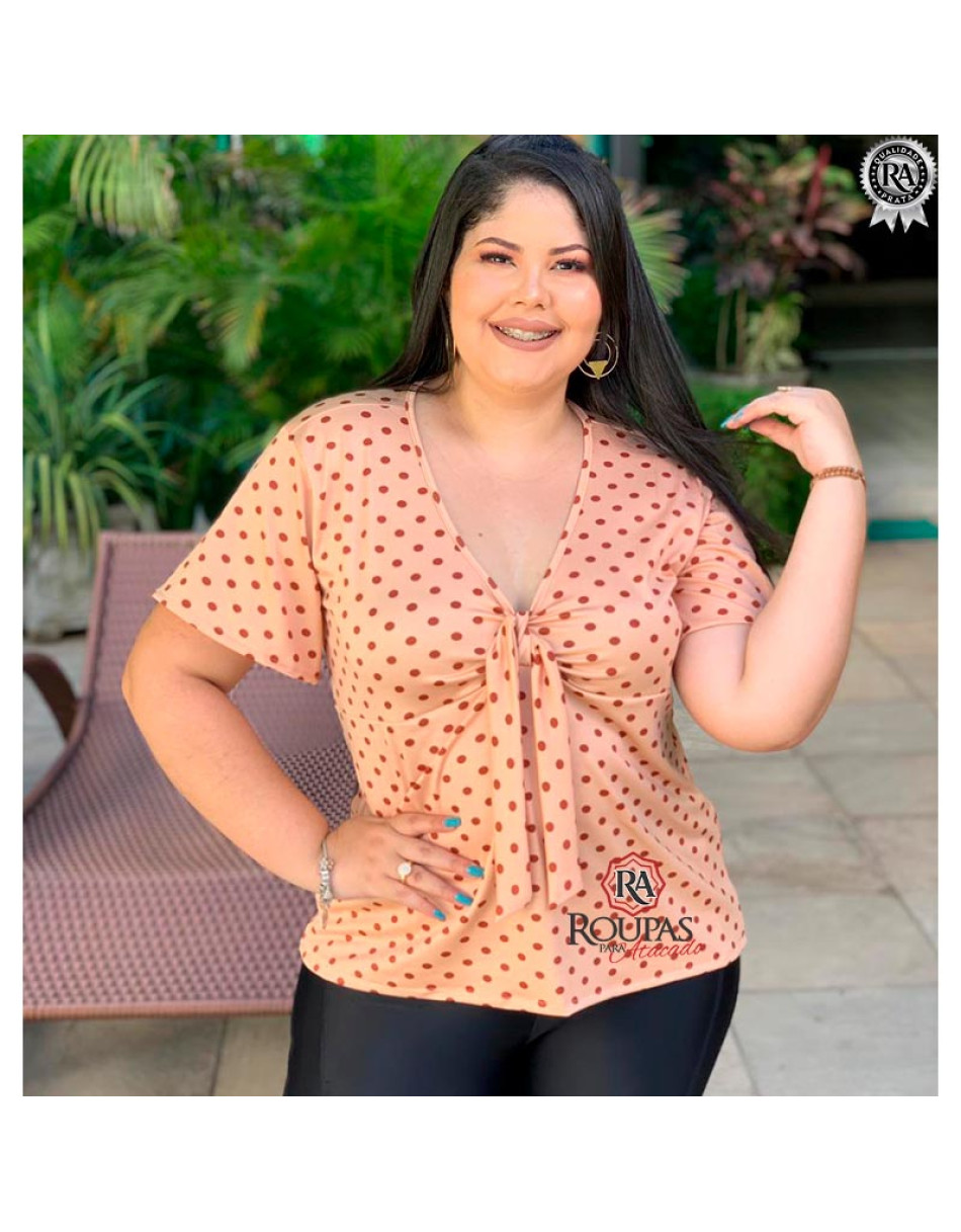 Blusa Estampada Malha Leila Plus Size 