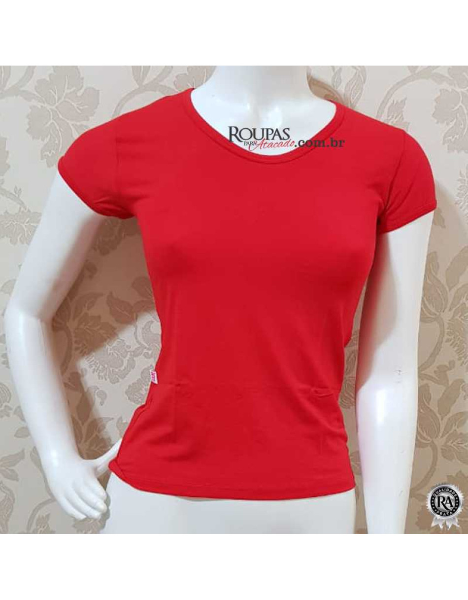 Blusa básica Feminina Com Manga 