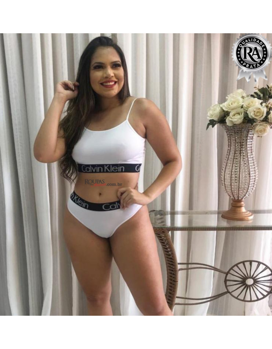 Conjunto Top E Calcinha em Cotton 