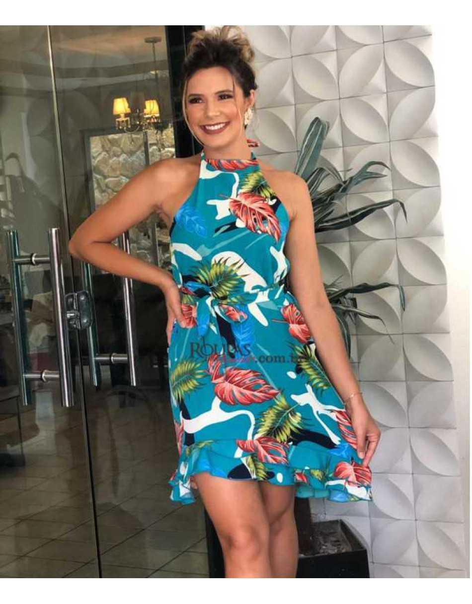 Vestido De Viscose Curto 