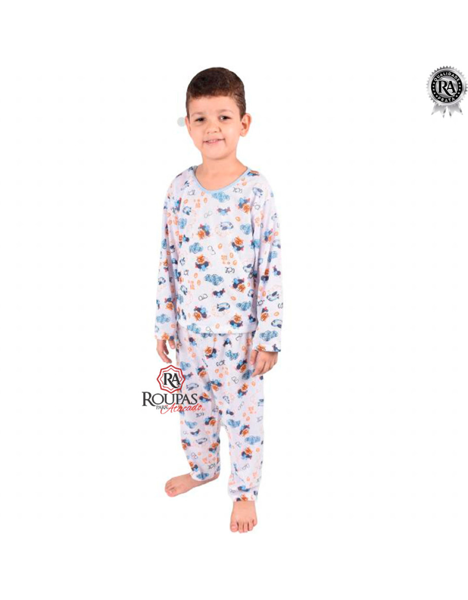 Pijama Manga Longa Infantil Estampado