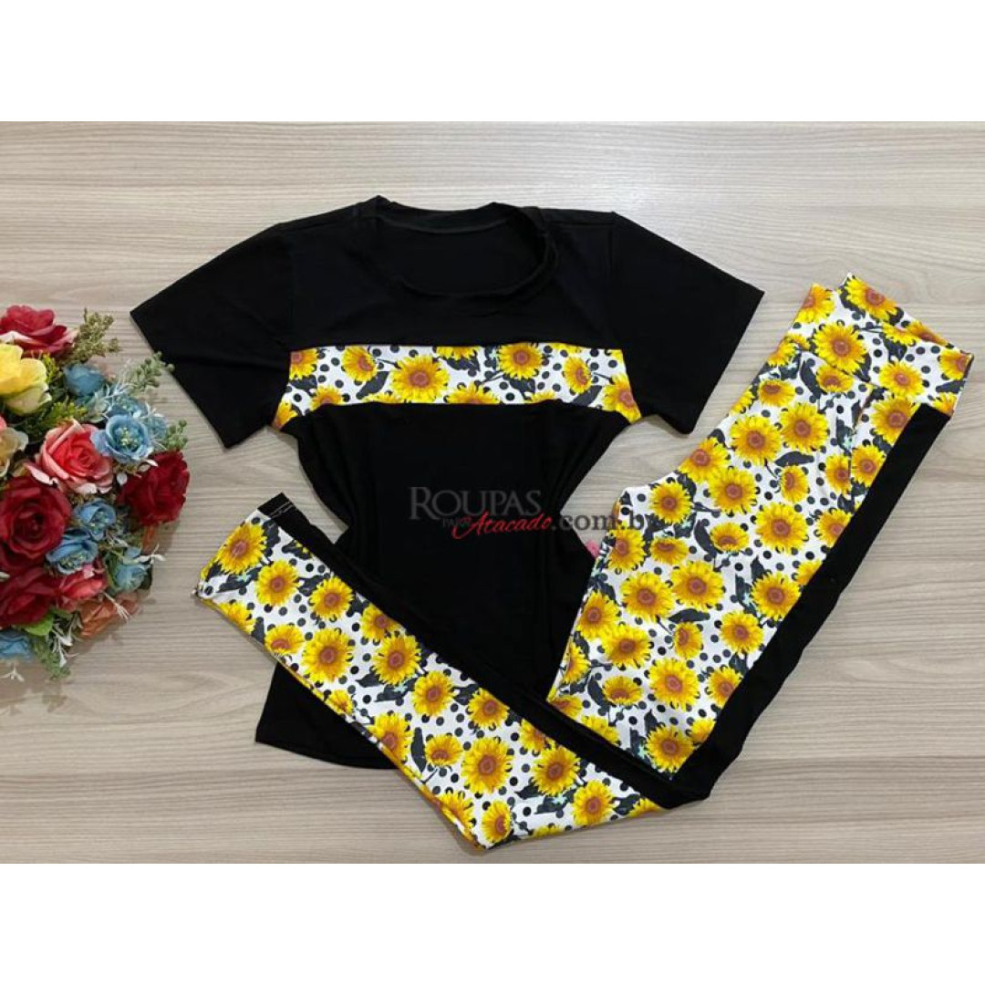 Conjunto Blusa E Calça Feminino