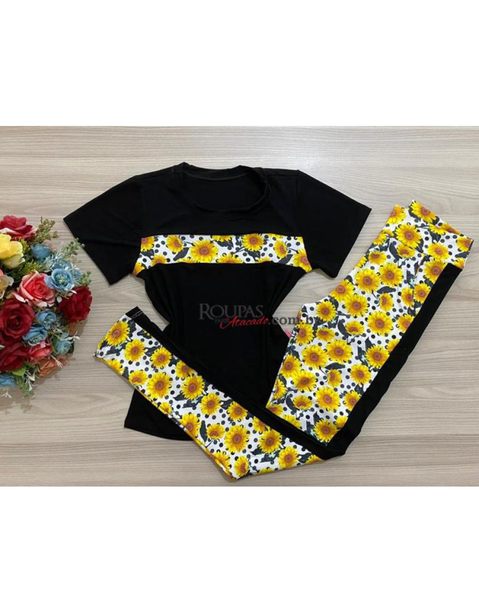 Conjunto Blusa E Calça Feminino