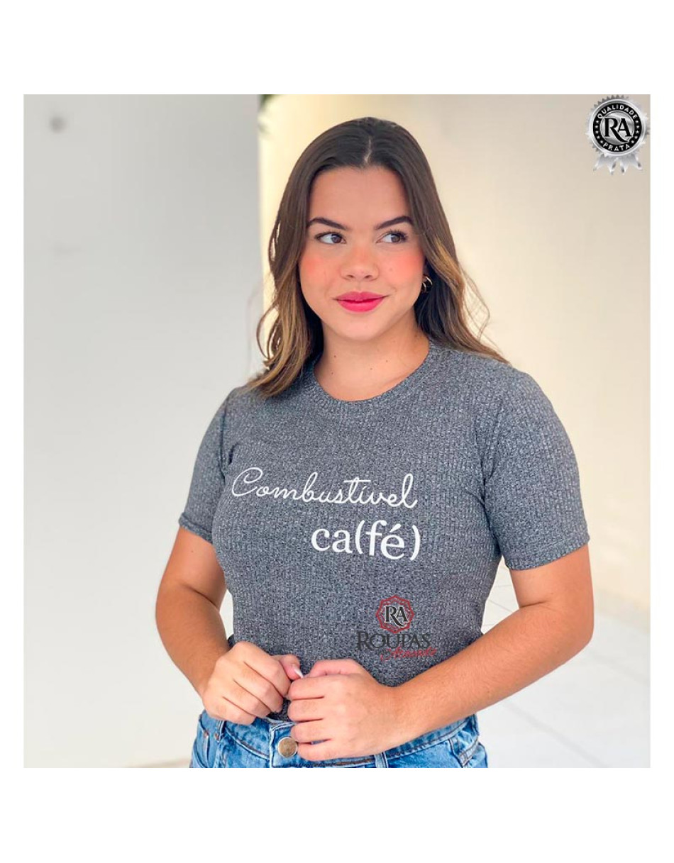 Tshirt Feminina Canelada Com Frases