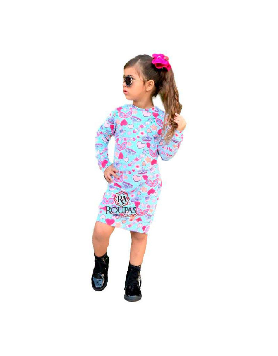 Vestido Infantil Manga longa Balone