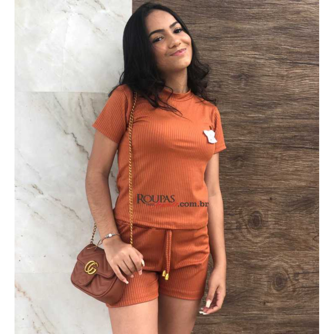 Conjunto Juvenil Malha Canelada