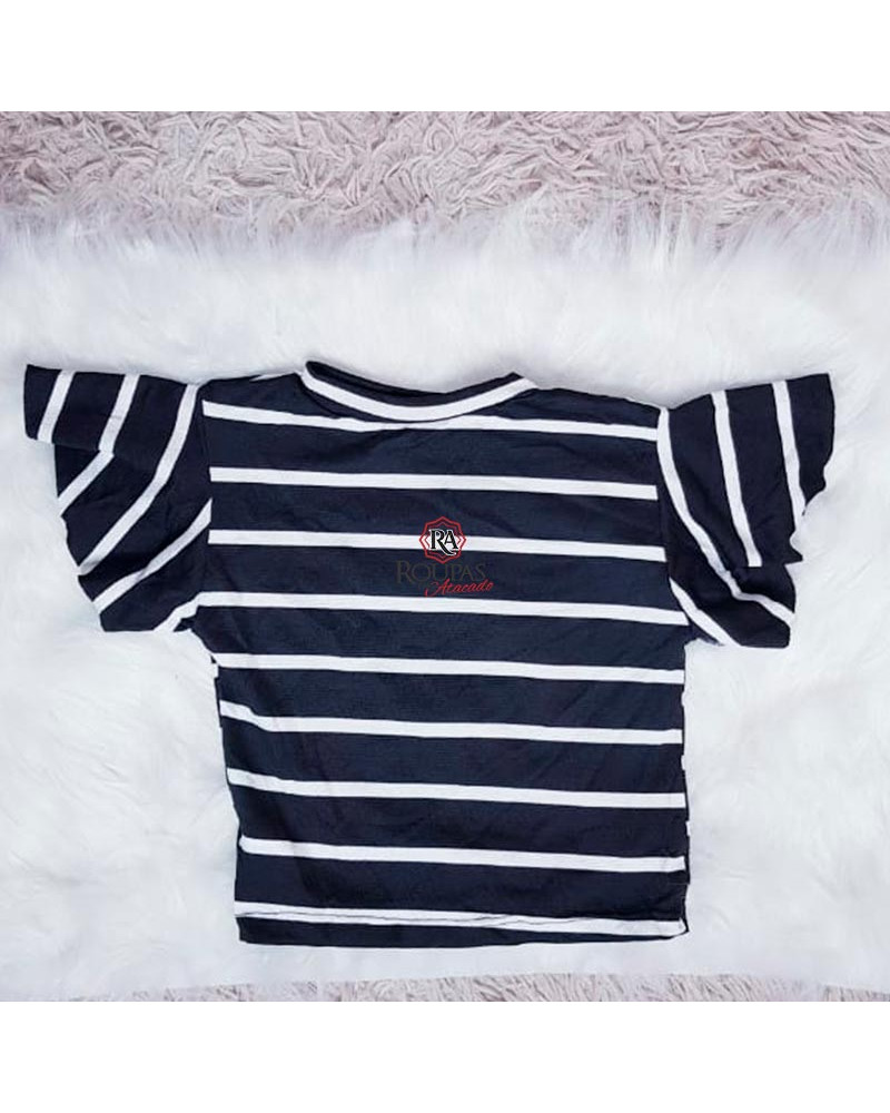 Blusa Cropped Infantil Listrada