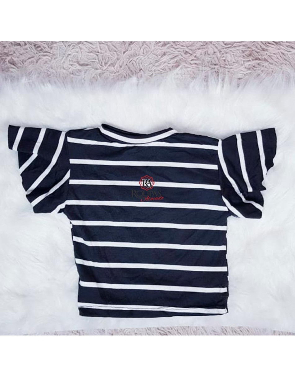 Blusa Cropped Infantil Listrada