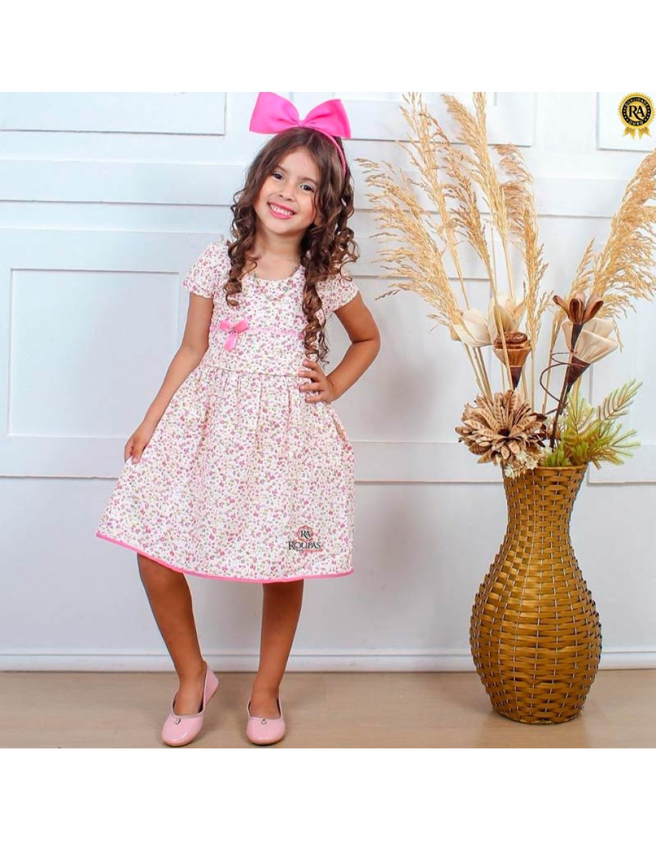 Vestido Infantil Tricoline Bebella