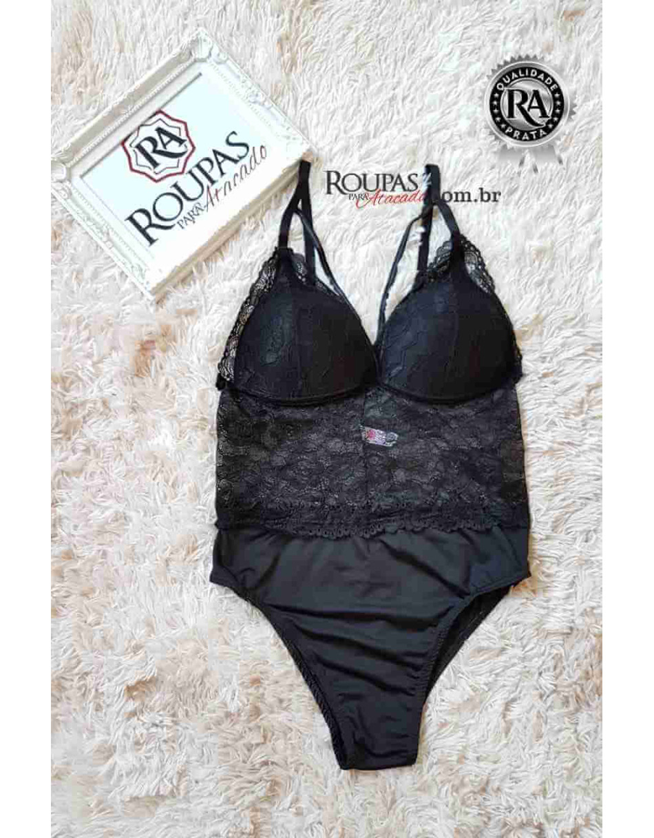 Body Feminino Renda Com Bojo