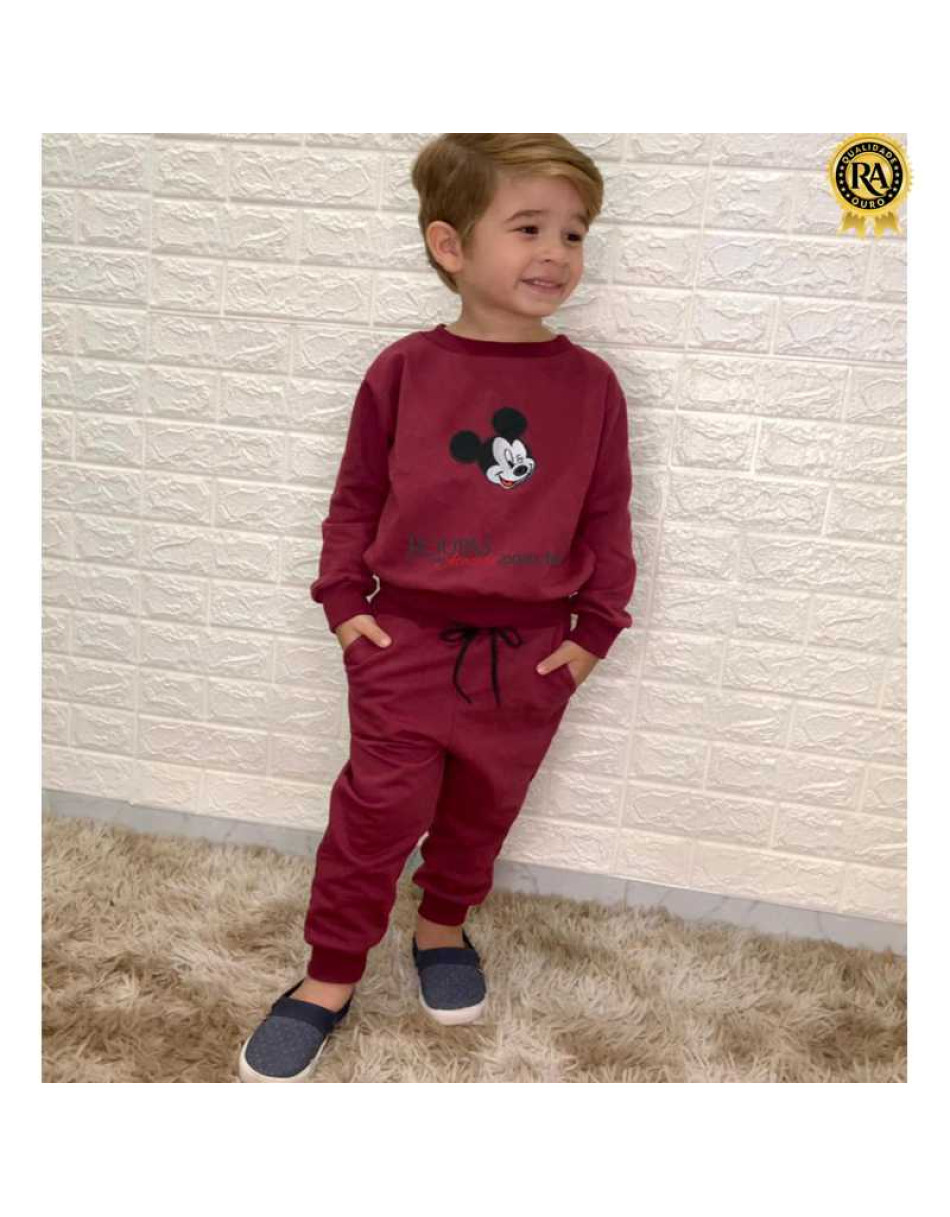 Conjunto Moletom Flanelado Infantil Masculino 