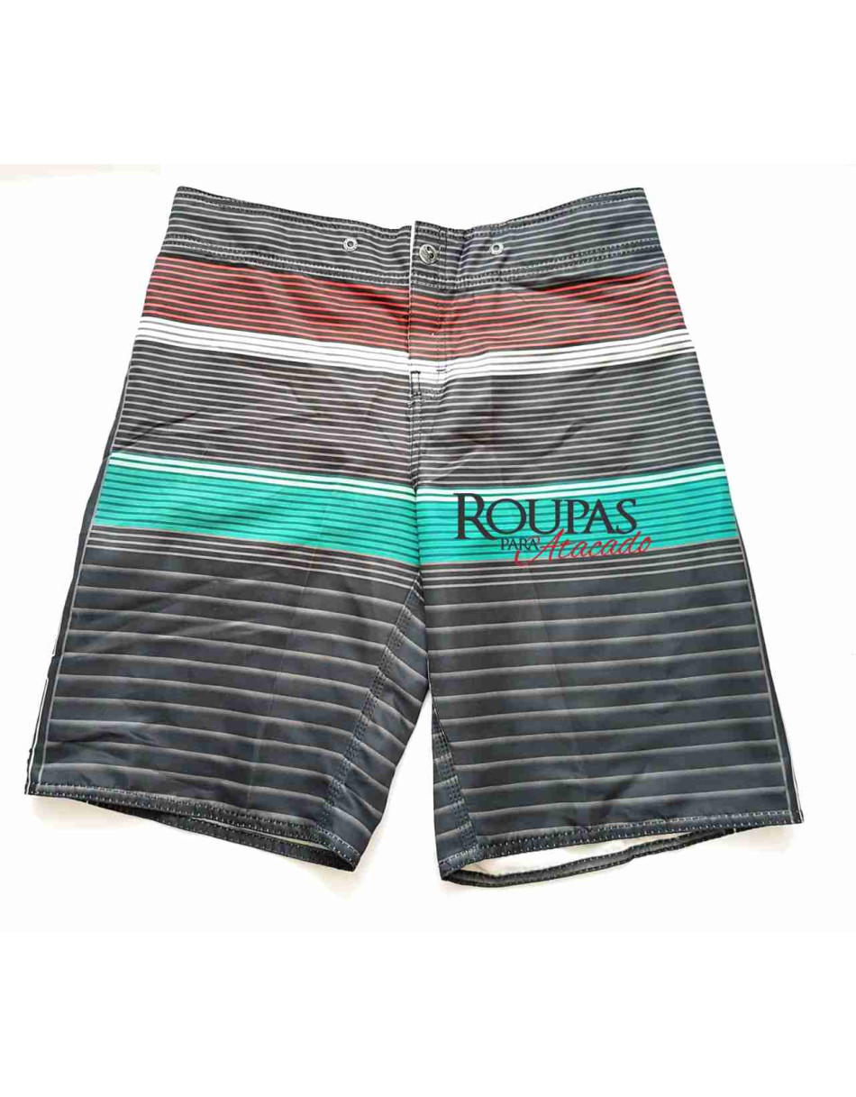 Bermuda Tactel Masculina Estampada