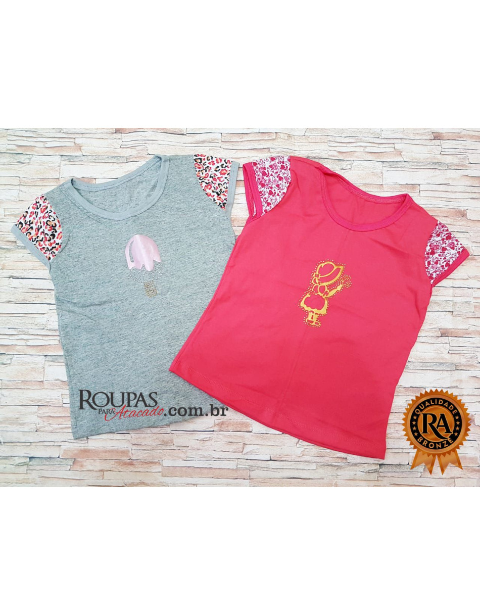 Blusa Infantil Feminina Algodão