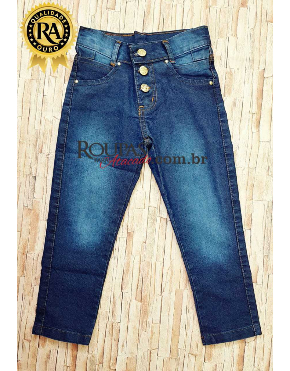 Calça Jeans Infantil Feminina 2 a 8 anos 