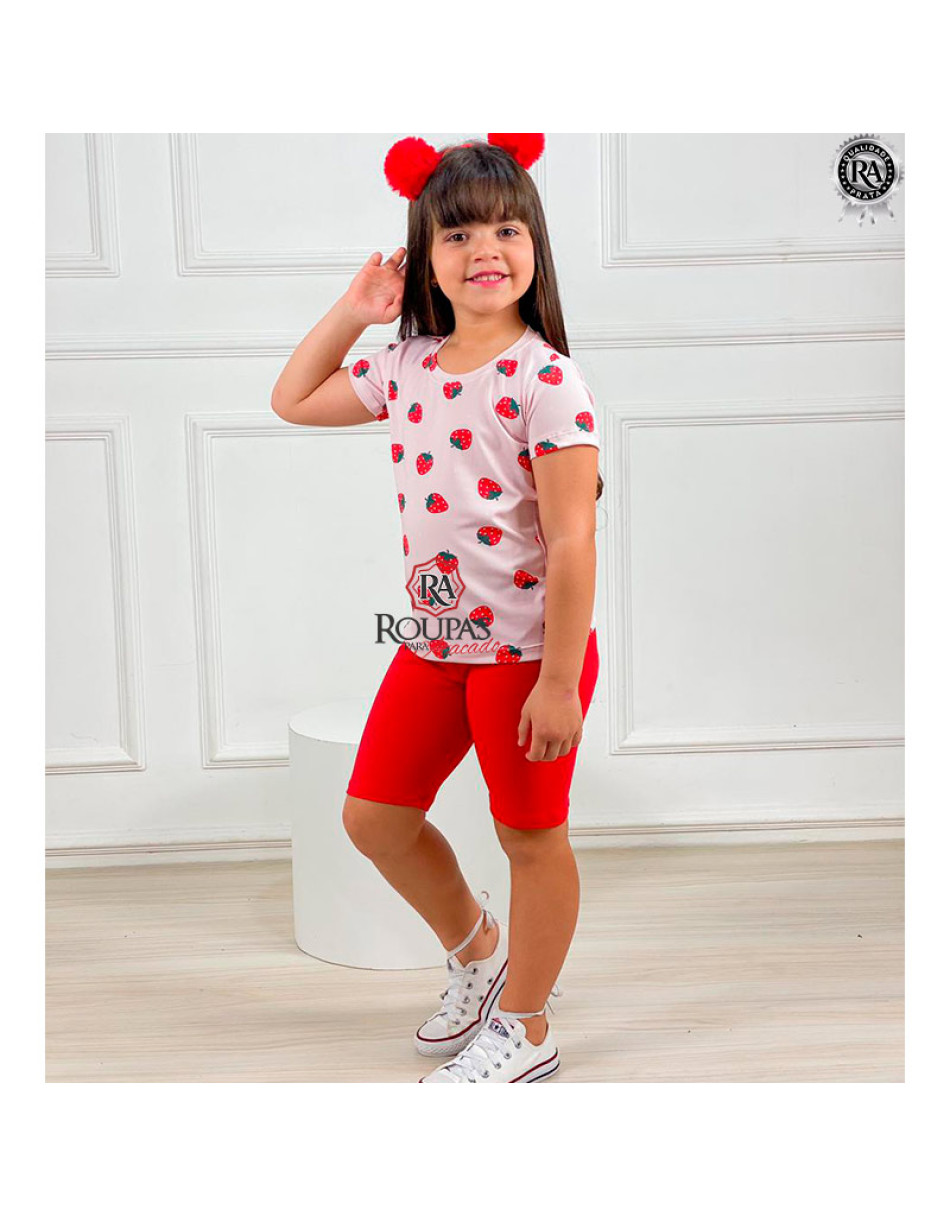 Conjunto Infantil Blusa E Short Lara