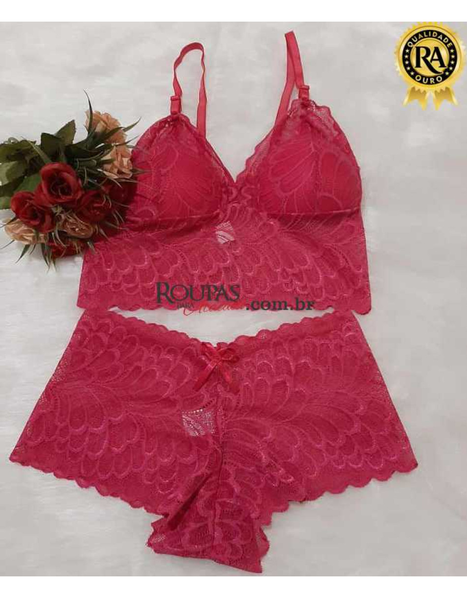 Conjunto Lingerie Espera Marido Com Bojo