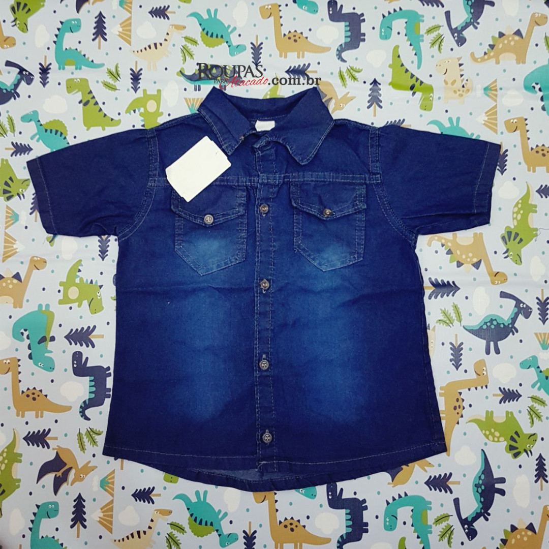 Camisa Social Jeans Infantil