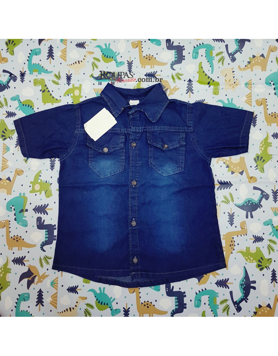 Camisa Social Jeans Infantil