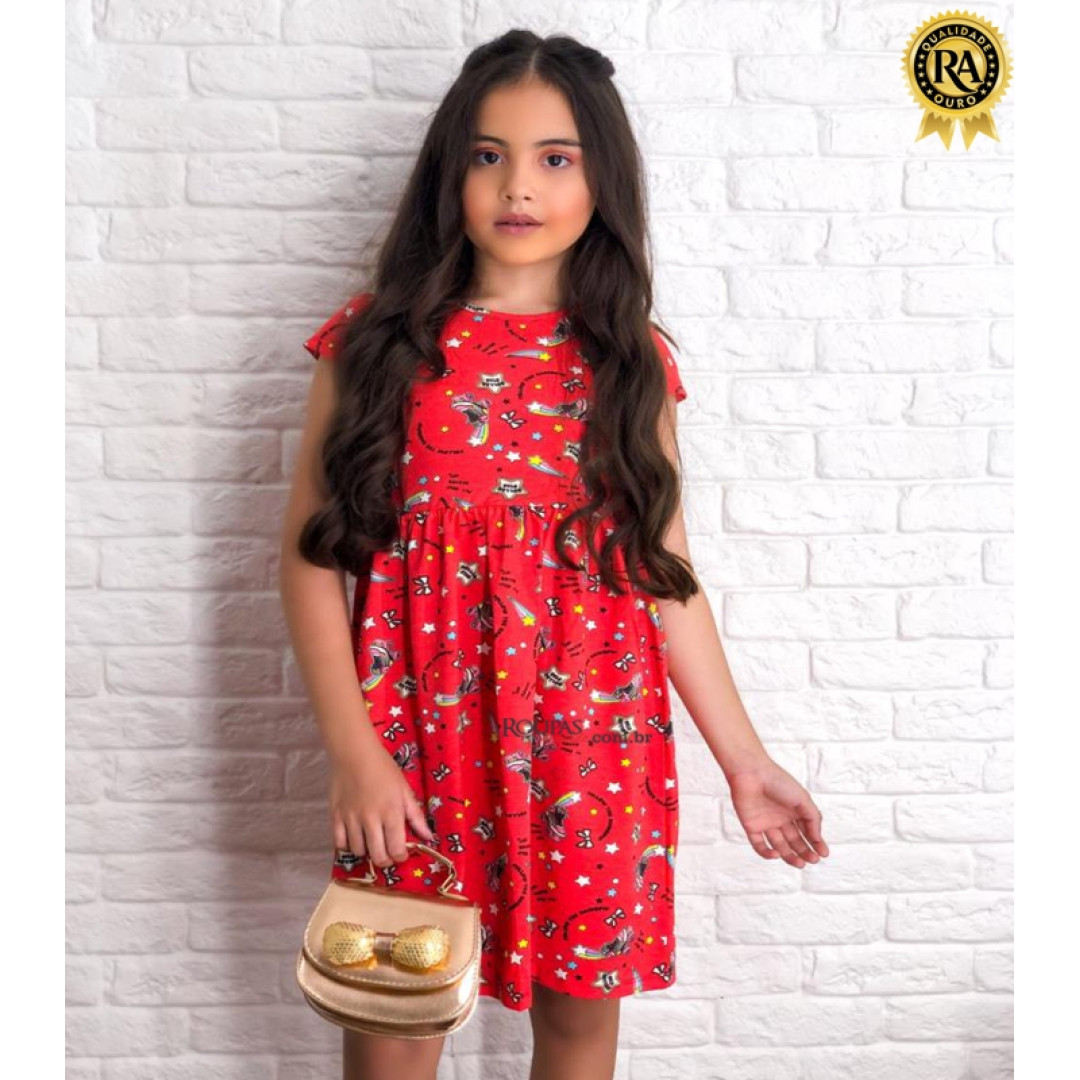 Vestido Infantil Mikaelly Em Fio Torcido