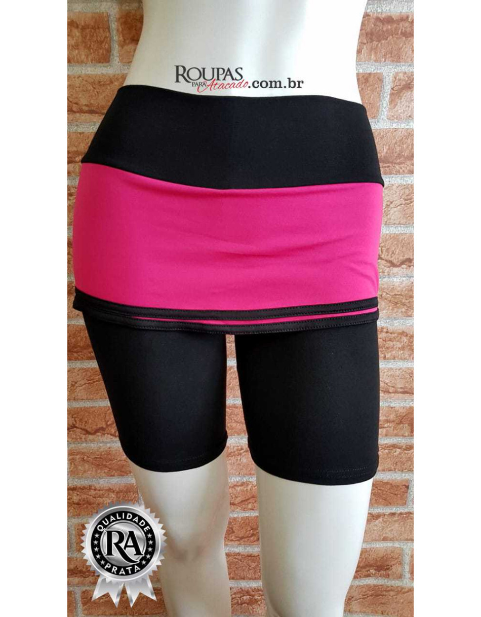 Short Fitness Cotton Com Saia M