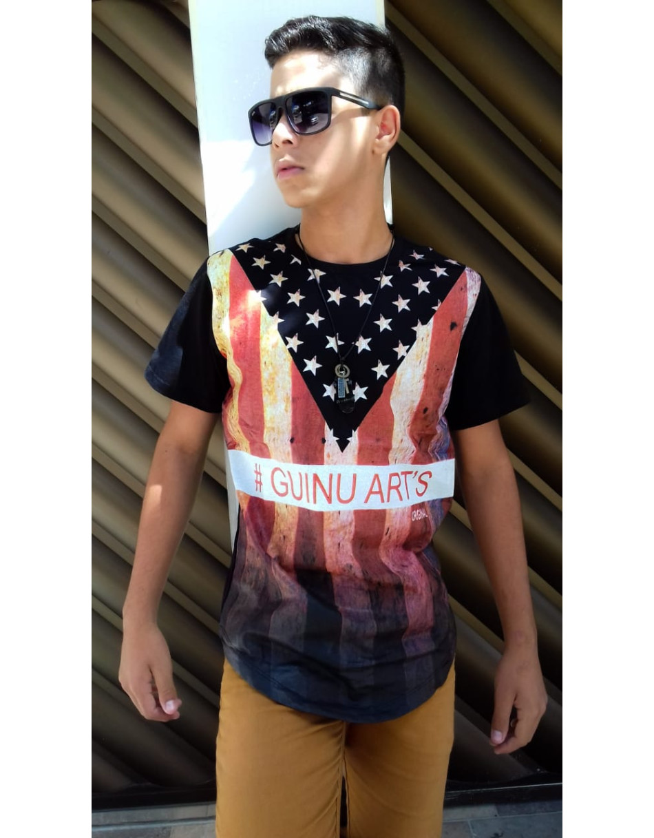 Camisa Oversized Longline Masculina Adulta