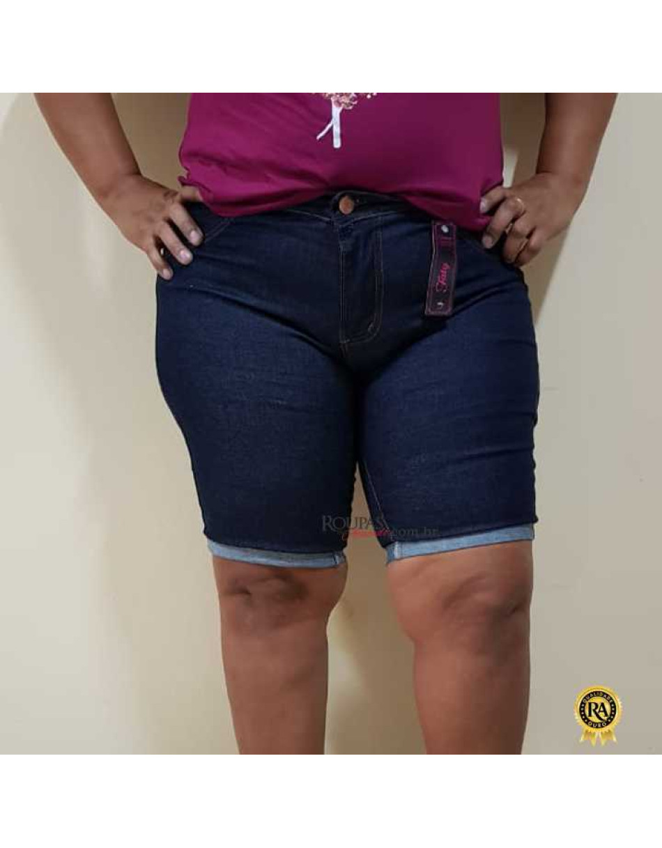 BERMUDA JEANS FEMININA PLUS SIZE