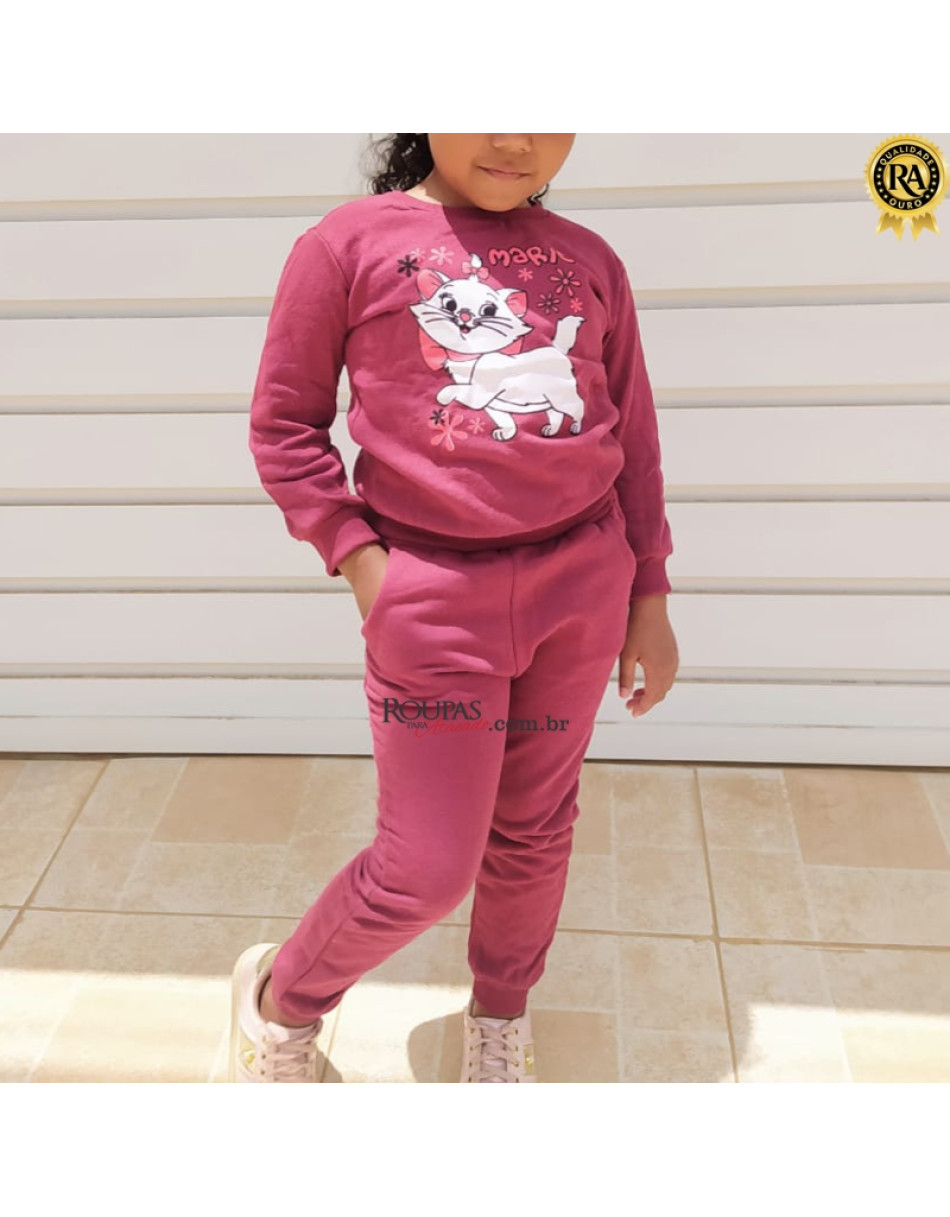 Conjunto Moletom Flanelado Infantil Feminino 