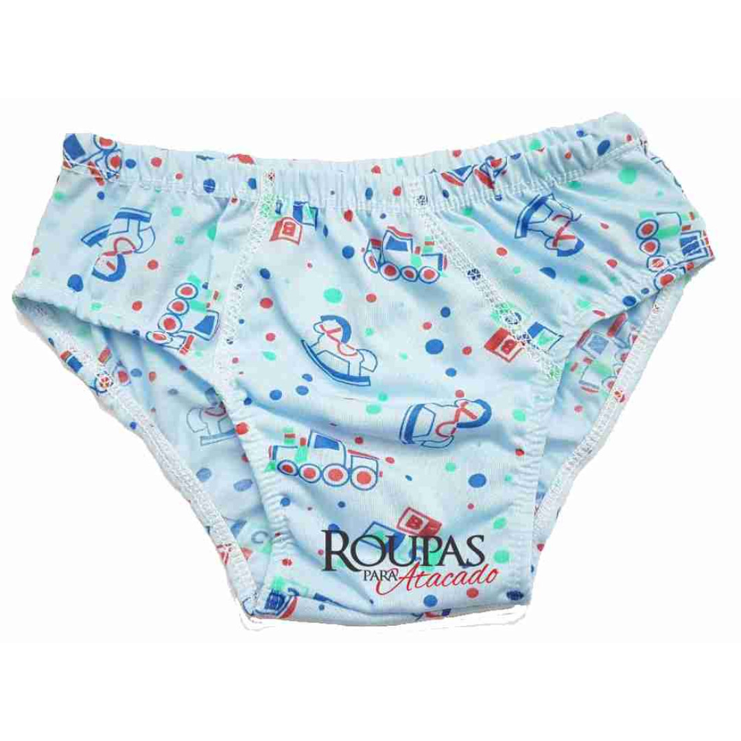 Cueca infantil estampada Malha Fria