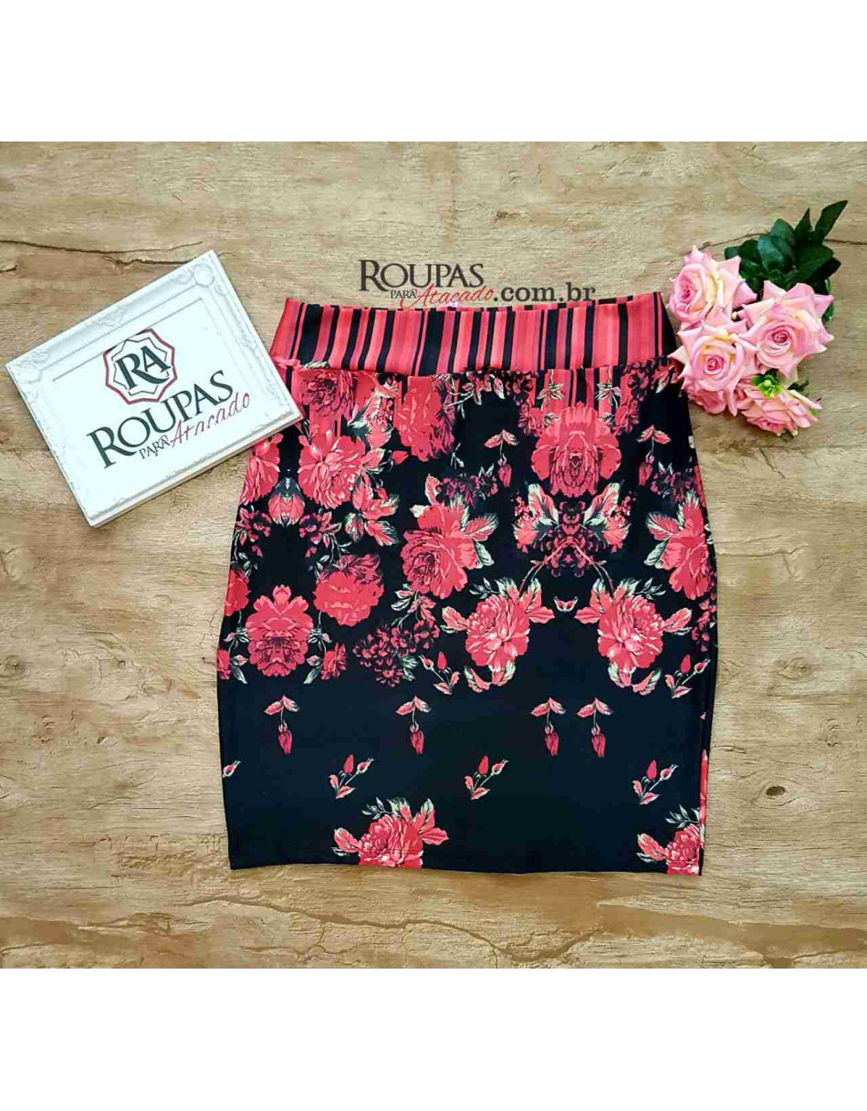 Saia Plus Size Estampada GG