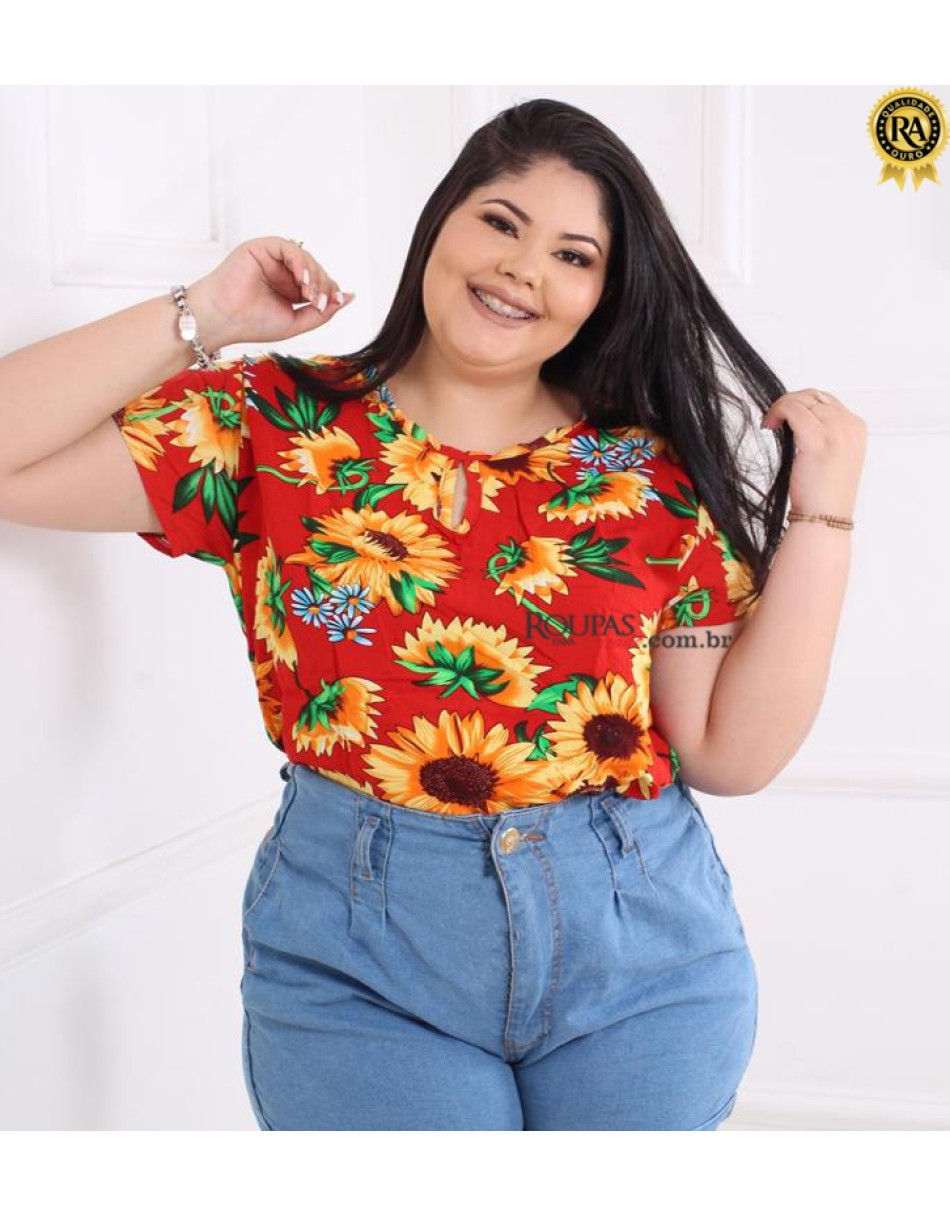 Blusa Feminina Em Viscose Plus Size 